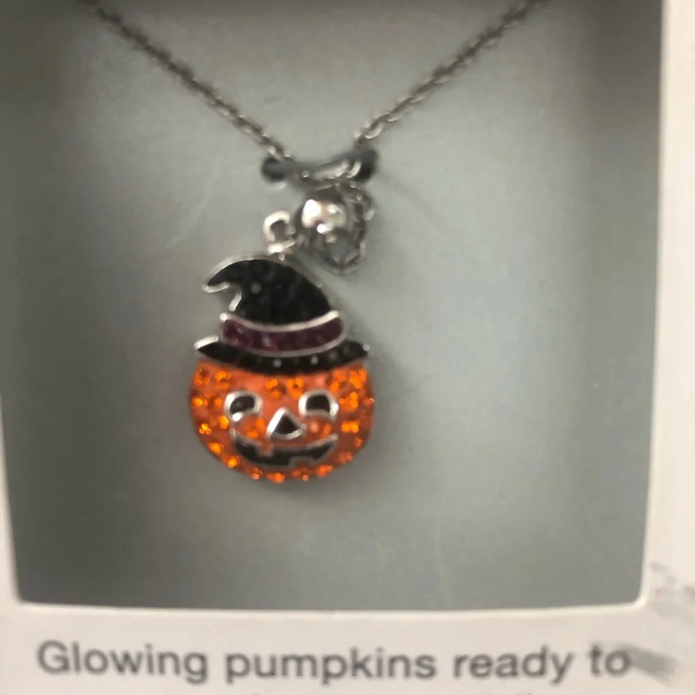 Halloween Jack o Lantern Necklace